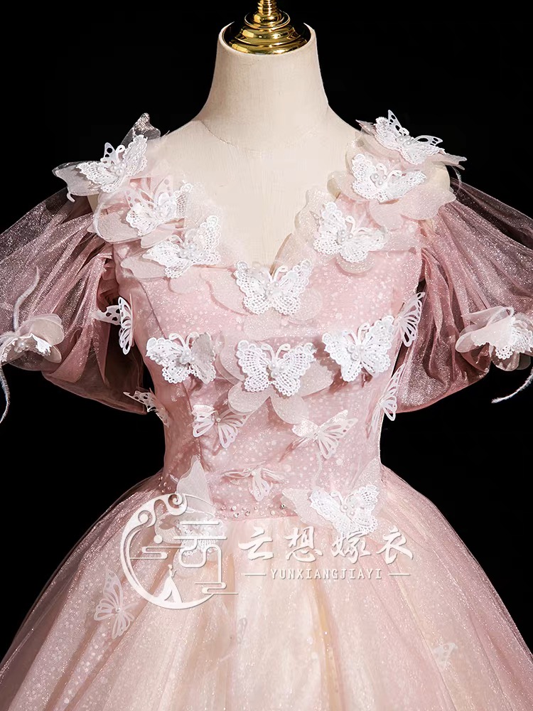 Pink evening dress P110