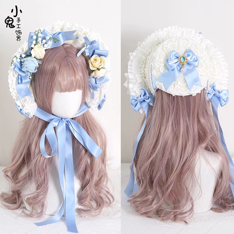 Bonet Lolita lily of the valley hat