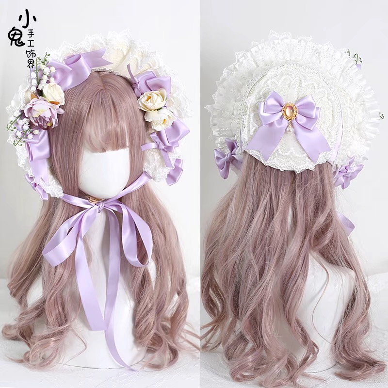 Bonet Lolita lily of the valley hat