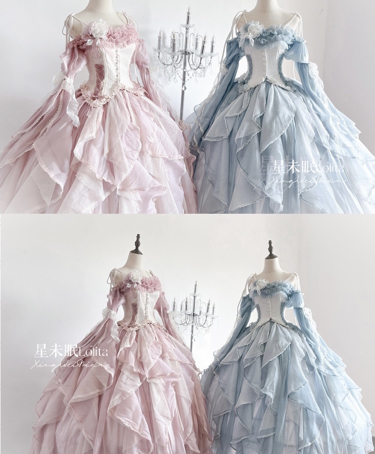 ( Pre Order ) Flower goddess wedding dress X Stars don't sleep