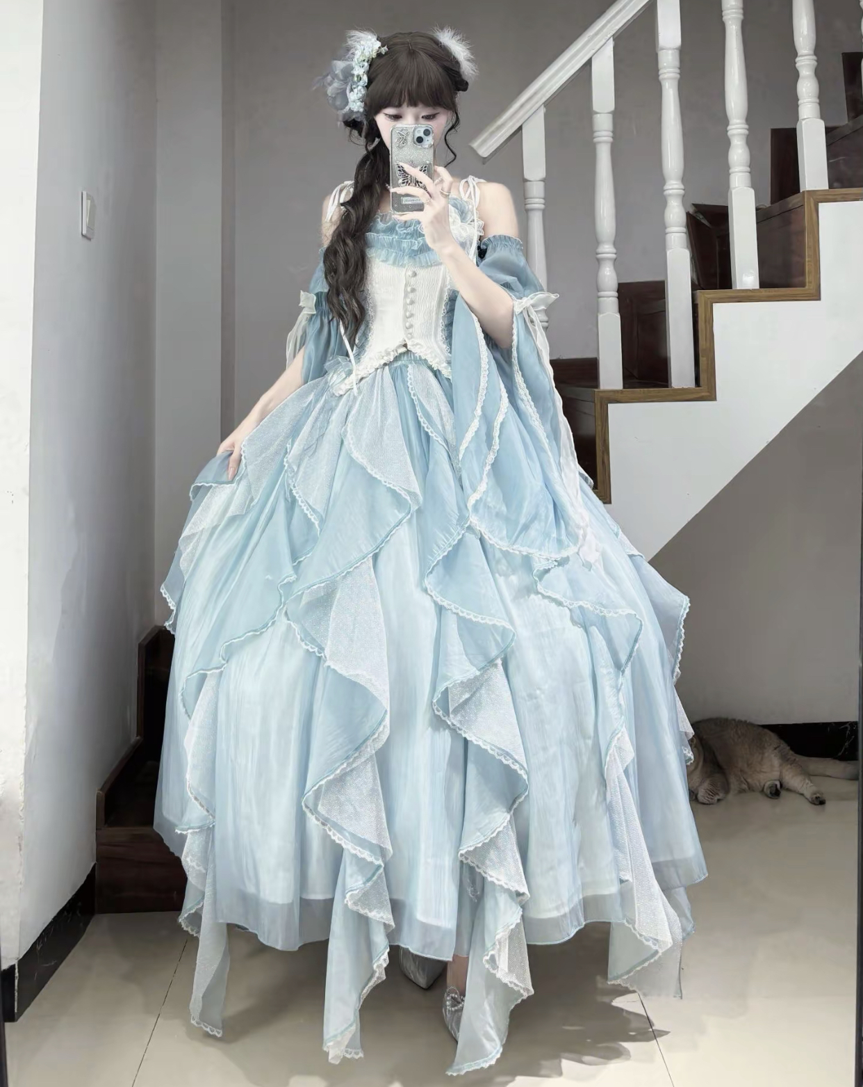 ( Pre Order ) Flower goddess wedding dress X Stars don't sleep