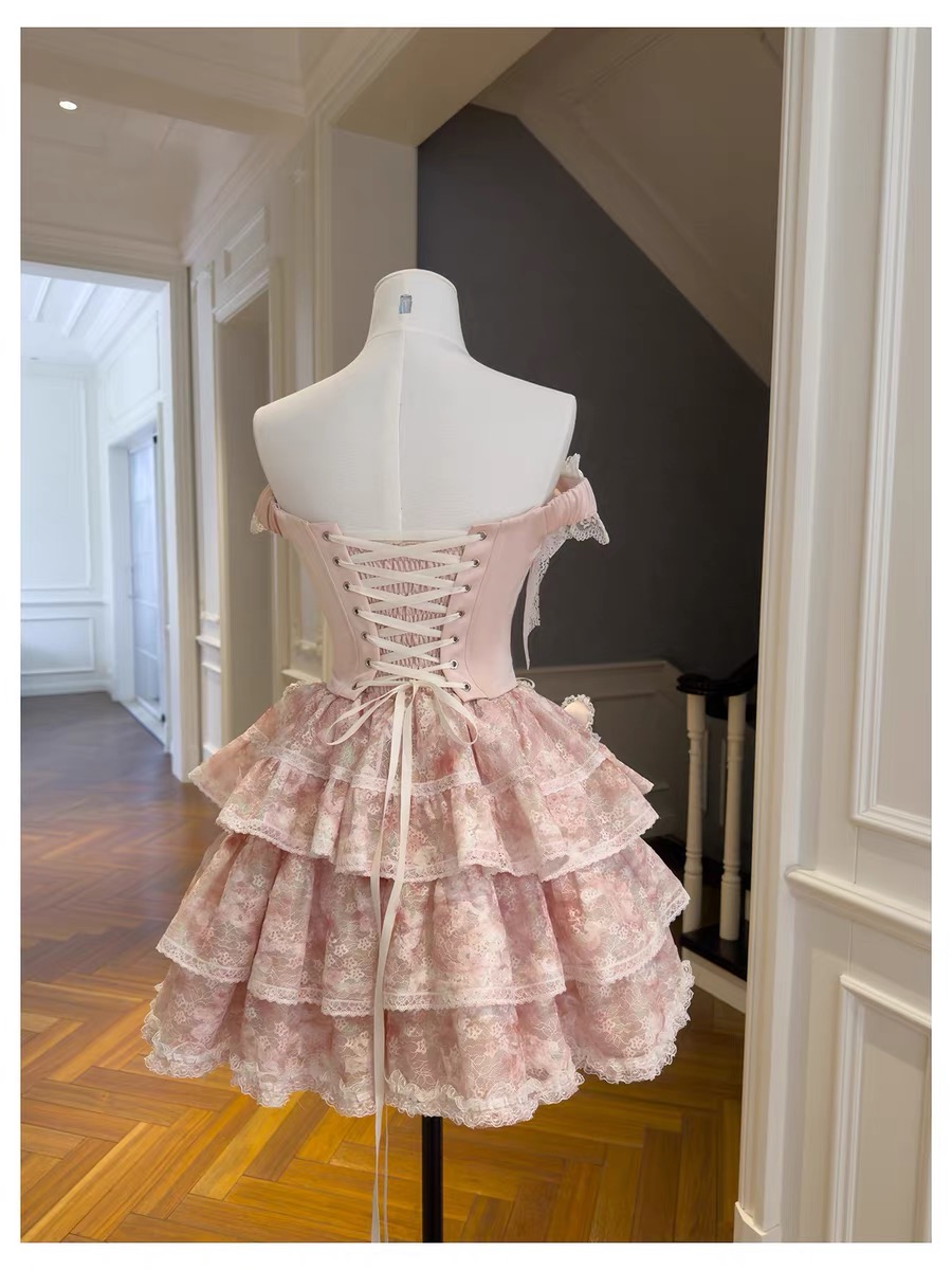 Pink Petal Symphony Luxurious, gorgeous, high-quality ballet dress, thick and romantic material