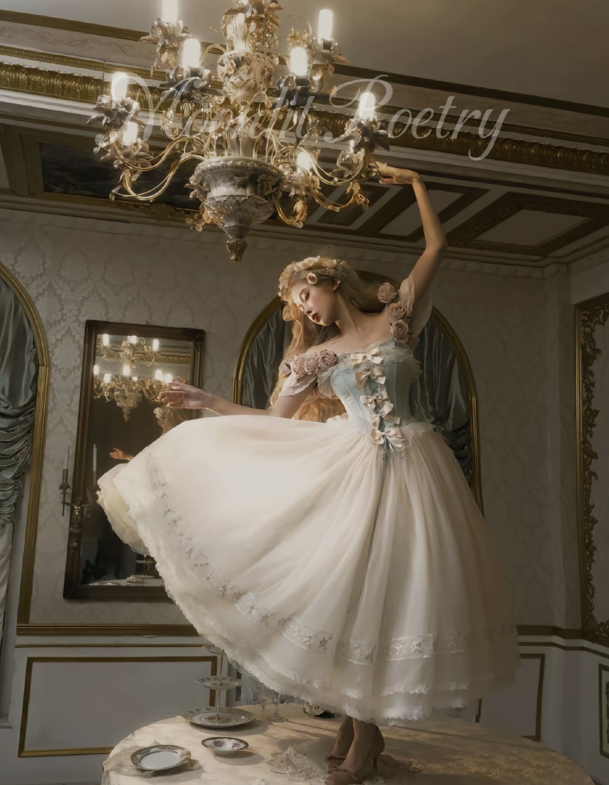 ( Pre Order) Rose Ballet dress X Moonlit Poetry
