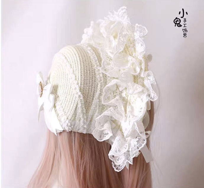 Lace doll bonenet hat