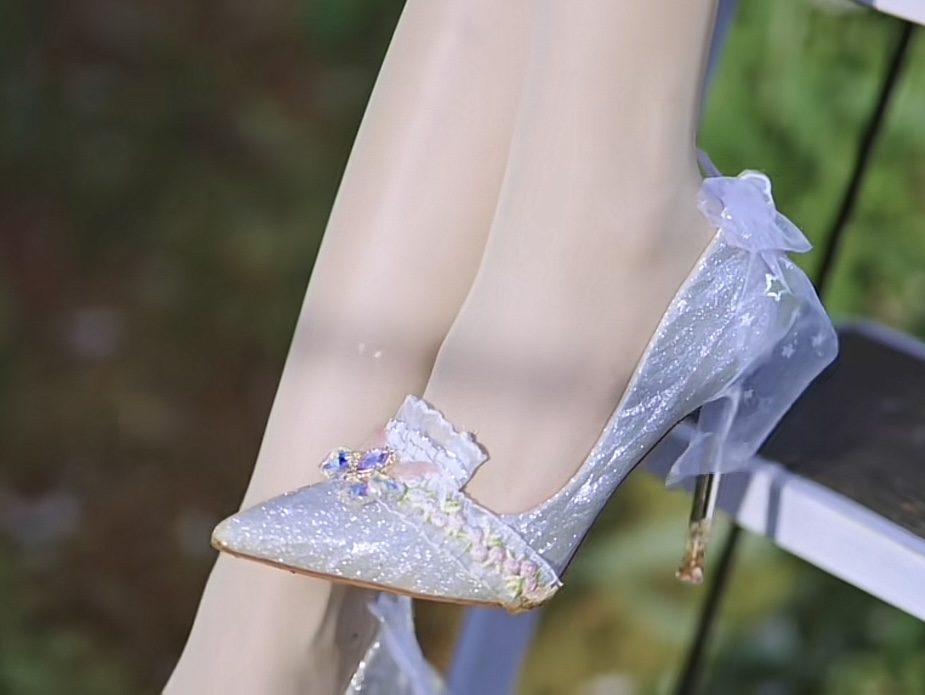 Crystal shoes with stones X Misty Forest
