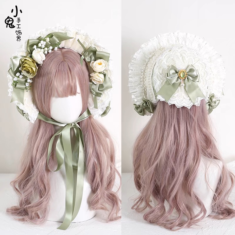 Bonet Lolita lily of the valley hat