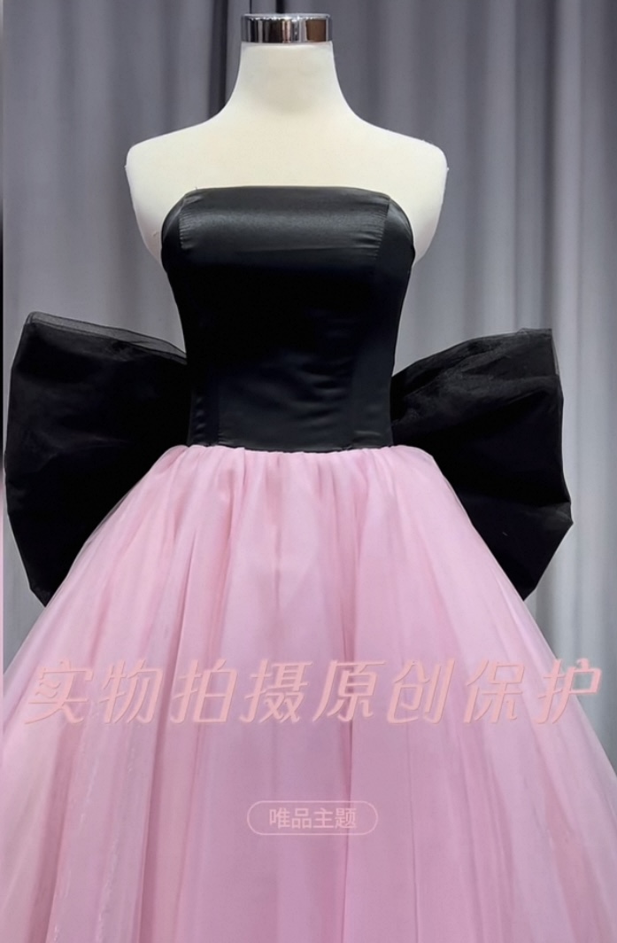 Black pink party dress BP50