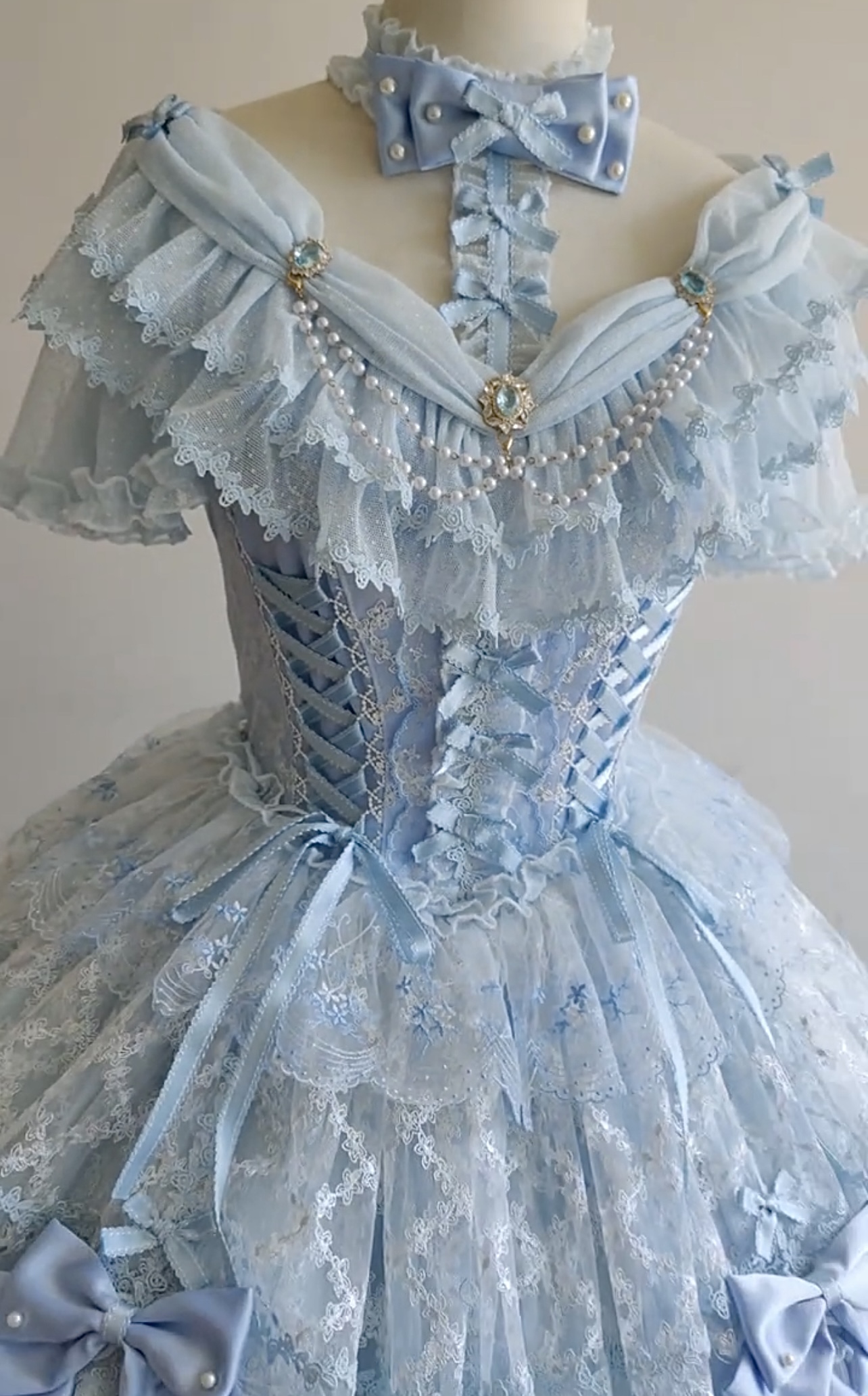 ( Pre Order ) Blue Wedding Dress by Fisherman Boss