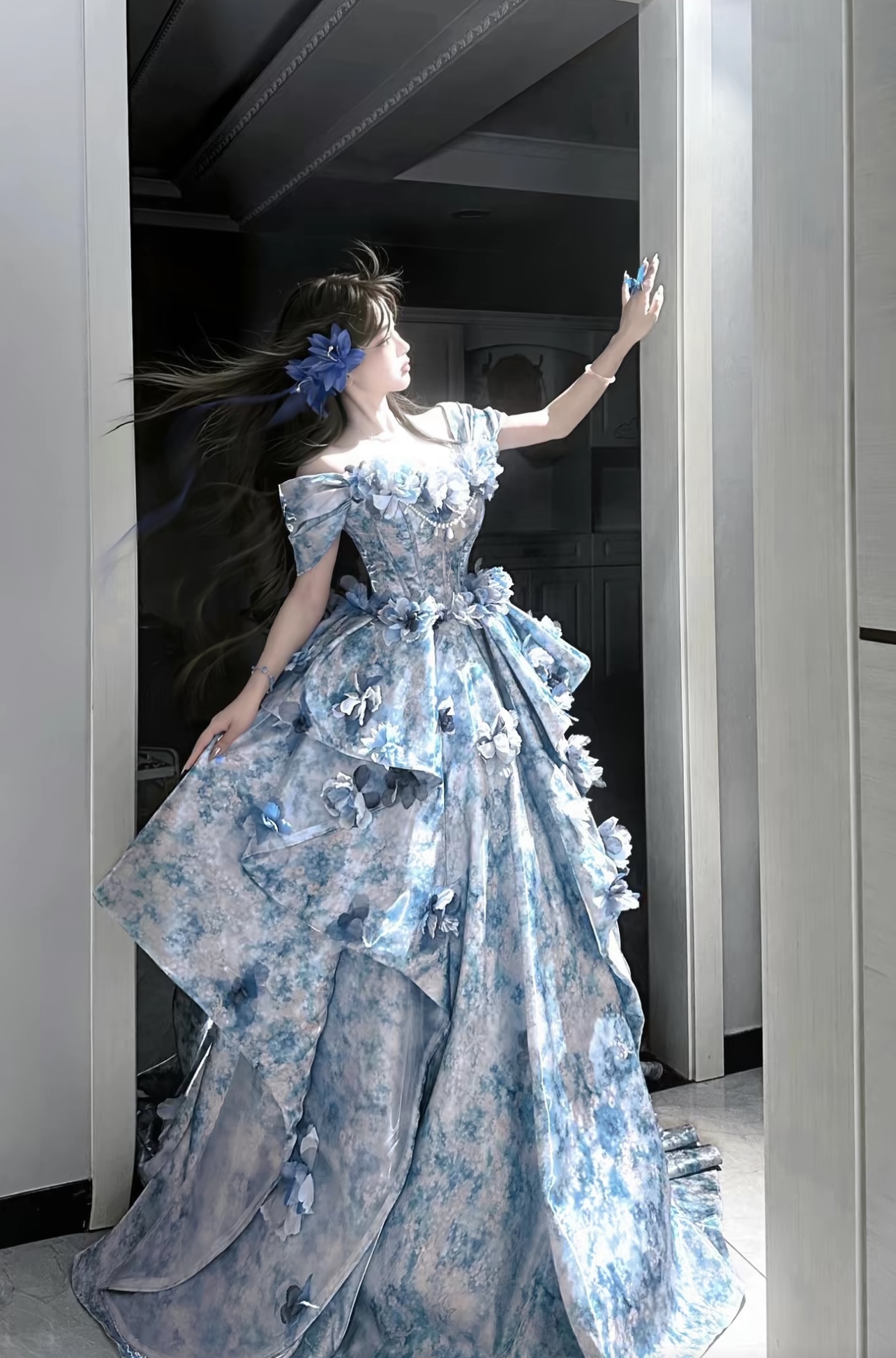Na Yi's Floral Gown by CrossQueen