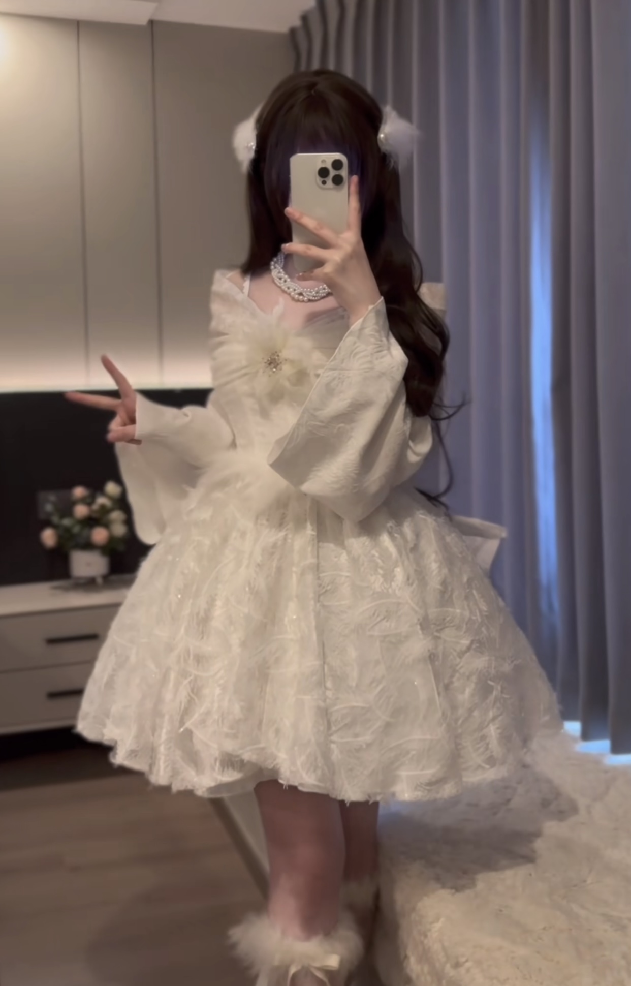 ( Pre Order ) White moonlight fairy dress X Sparkling original design