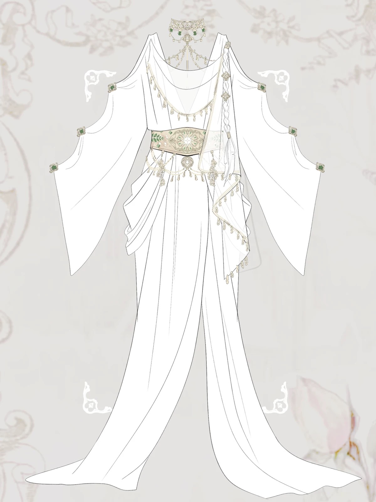 Holy Tree of Prosperity Greek goddess dress
