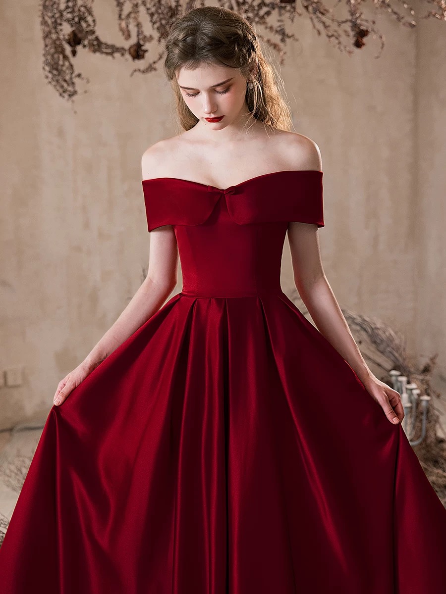 Red evening gown for party R4070