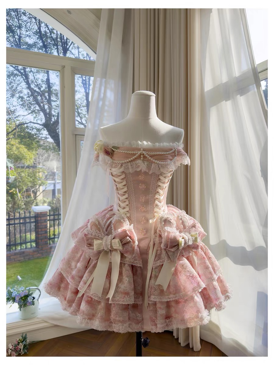 Pink Petal Symphony Luxurious, gorgeous, high-quality ballet dress, thick and romantic material