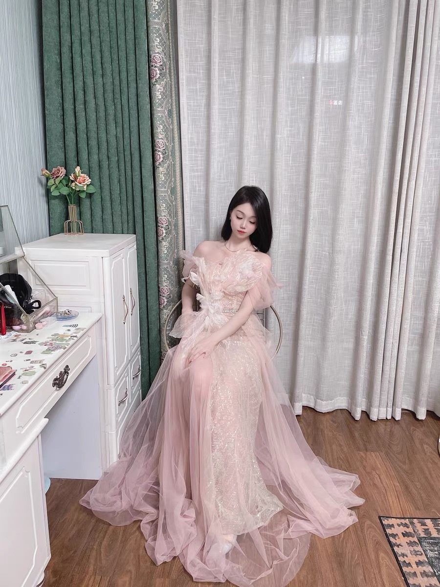 Pink evening dress P90