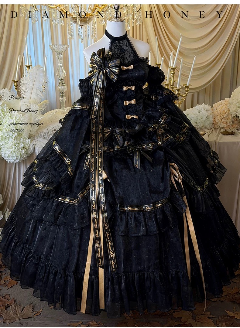 ( Pre Order ) Obsidian evening dress by Diamond Honey