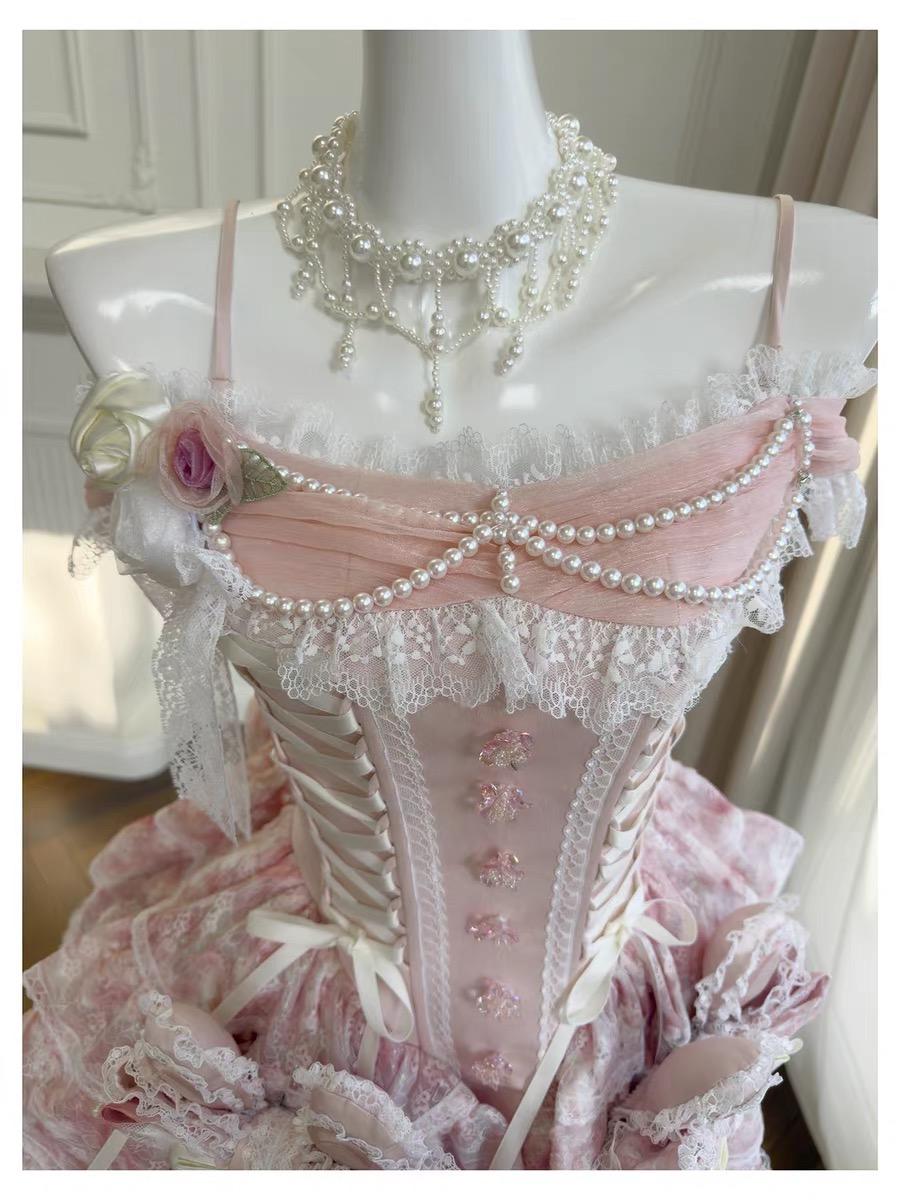 Pink Petal Symphony Luxurious, gorgeous, high-quality ballet dress, thick and romantic material