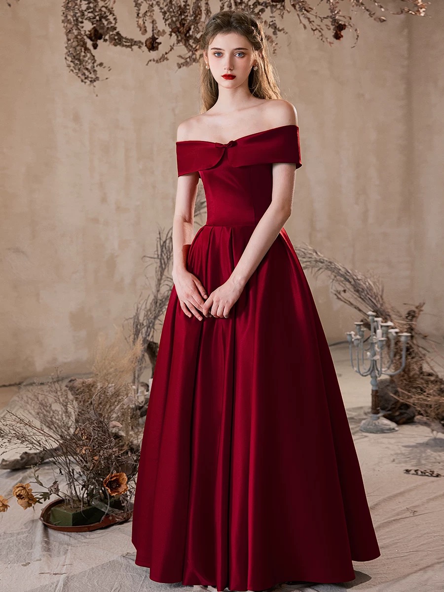 Red evening gown for party R4070