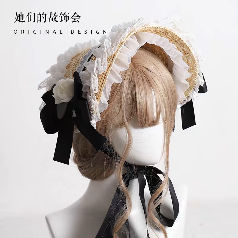 Summer lolita bonenet hat