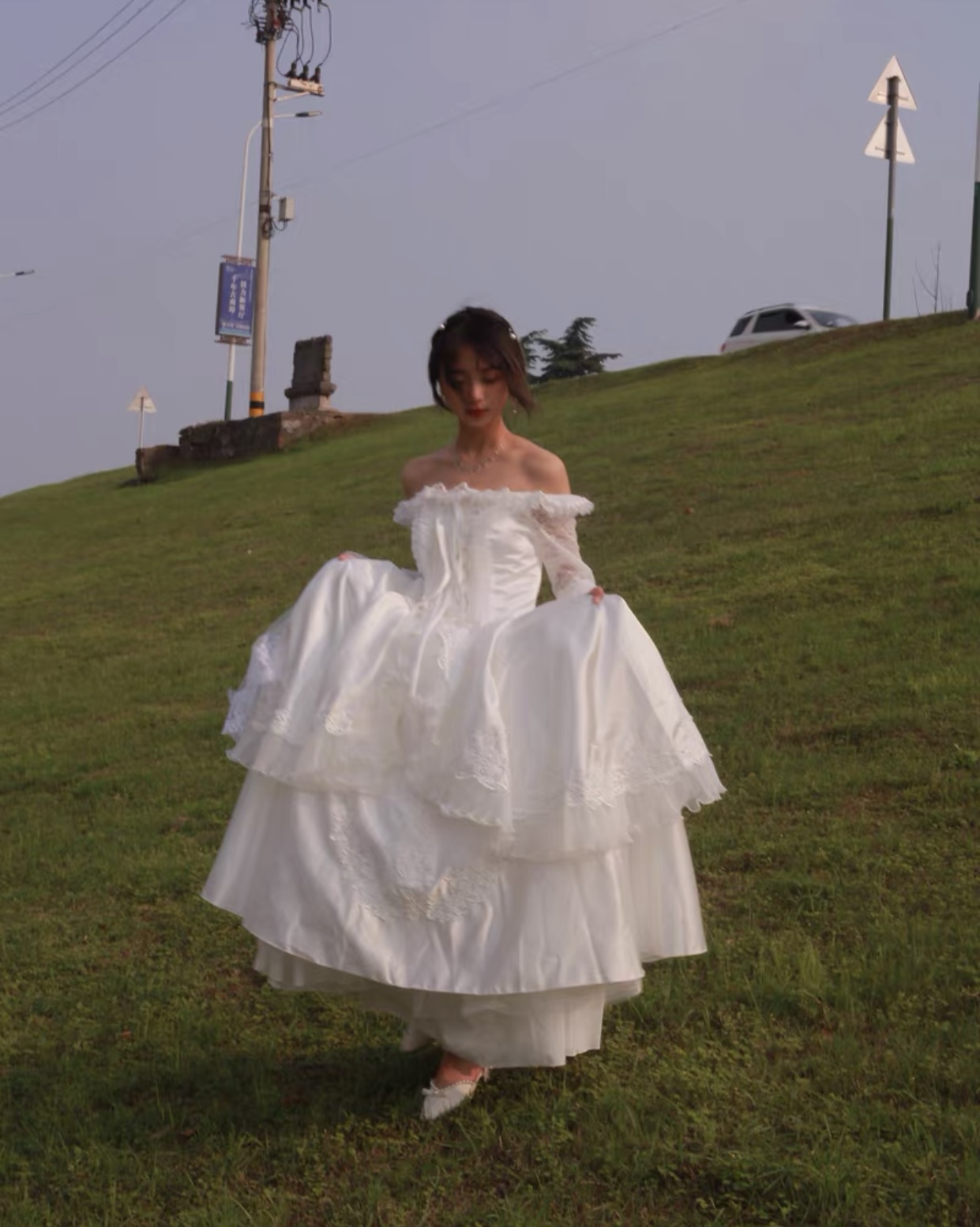 ( Stop selling ) Classic French lace embroidered dress X Qinghe