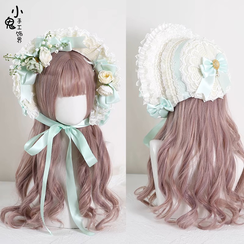 Bonet Lolita lily of the valley hat