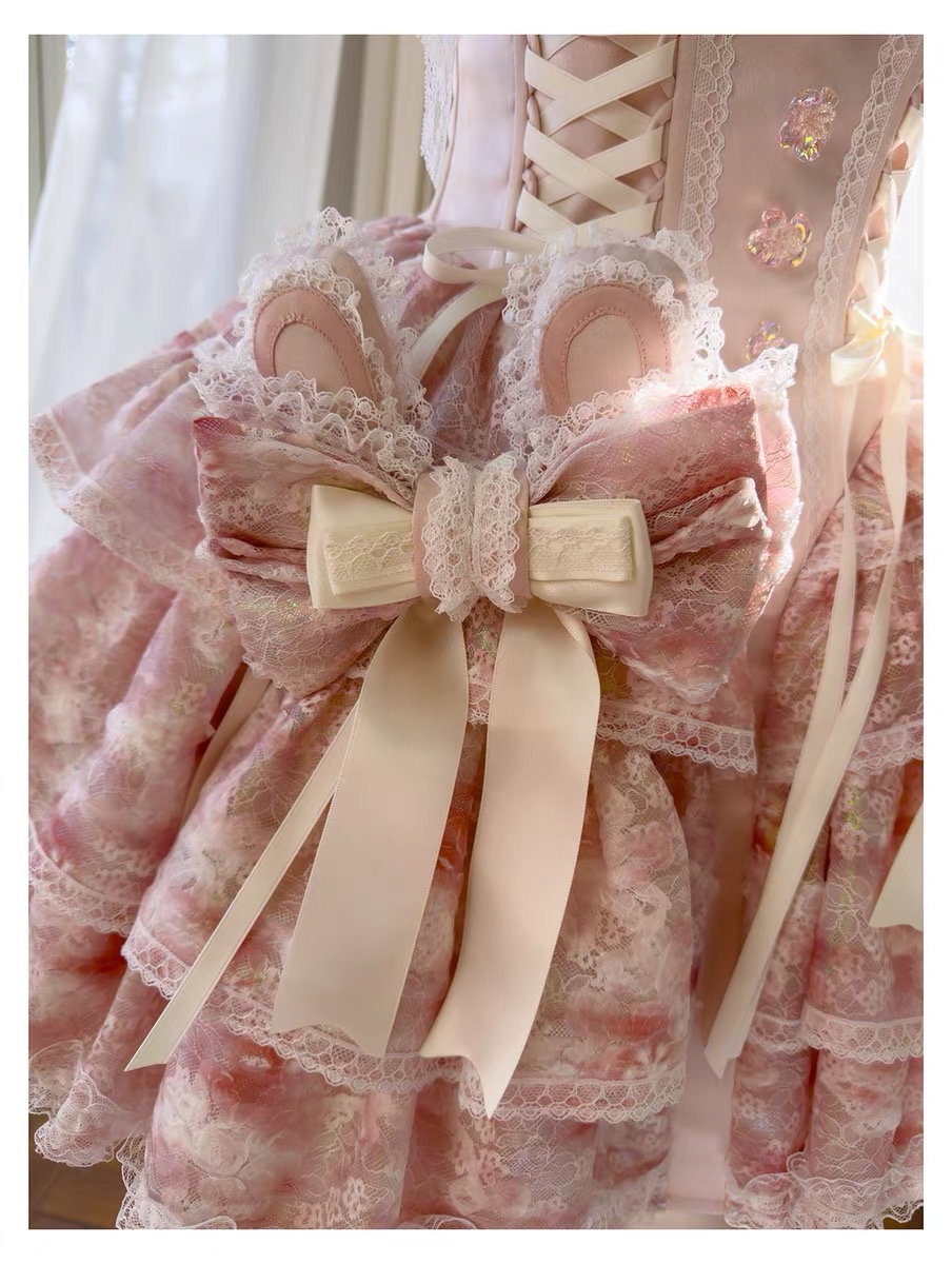 Pink Petal Symphony Luxurious, gorgeous, high-quality ballet dress, thick and romantic material