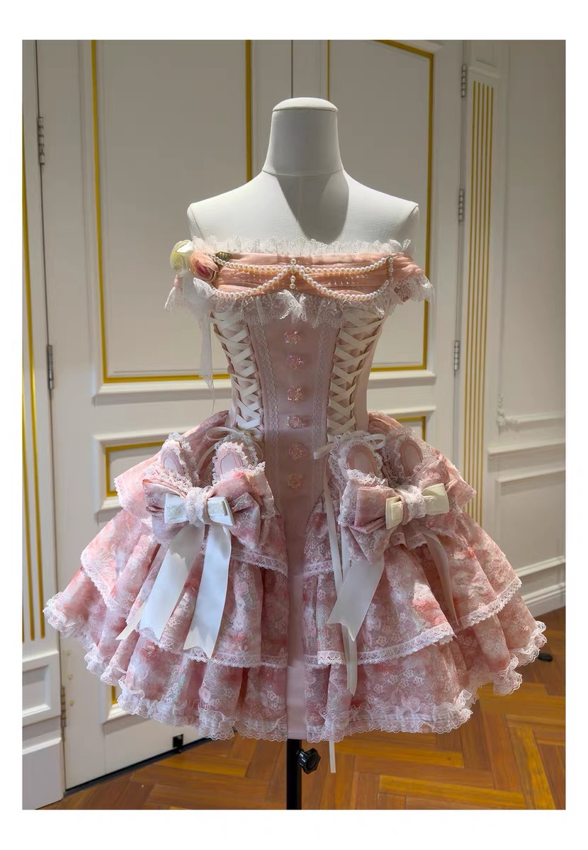 Pink Petal Symphony Luxurious, gorgeous, high-quality ballet dress, thick and romantic material
