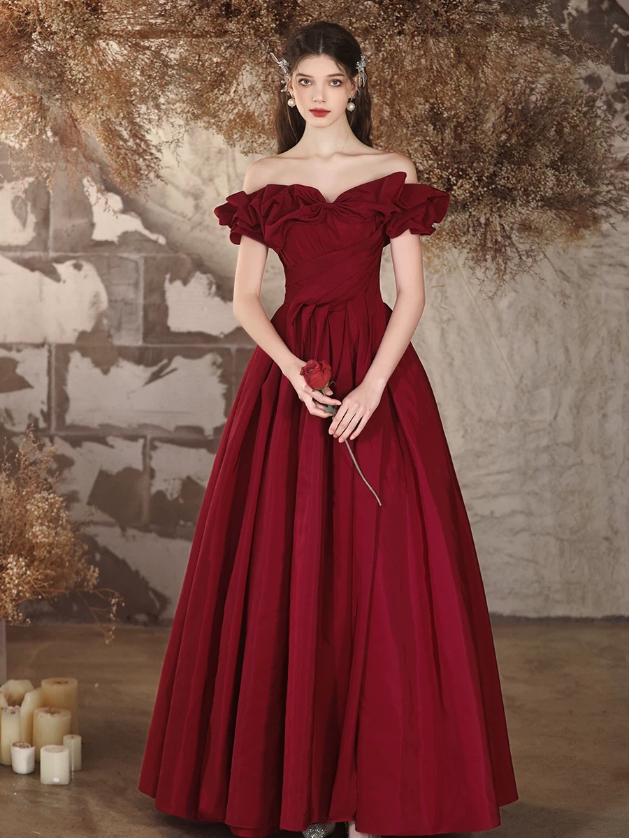 Red evening gown for party R4060