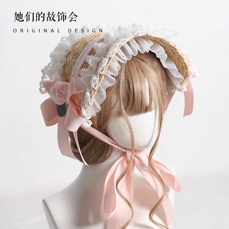 Summer lolita bonenet hat