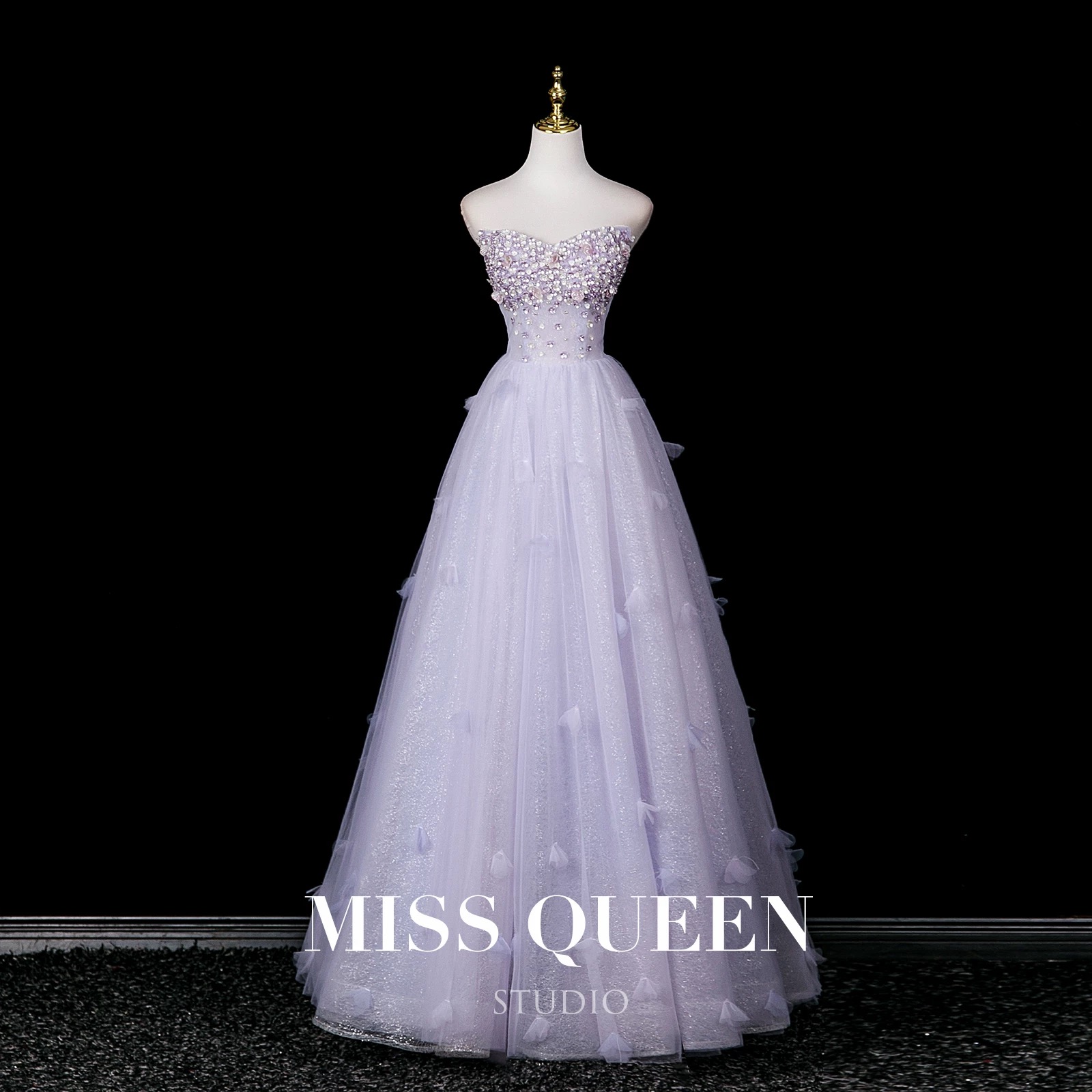 Purple evening dresses with cape and shawl, elegant evening dresses, party dresses, high-end wedding dresses MQ20