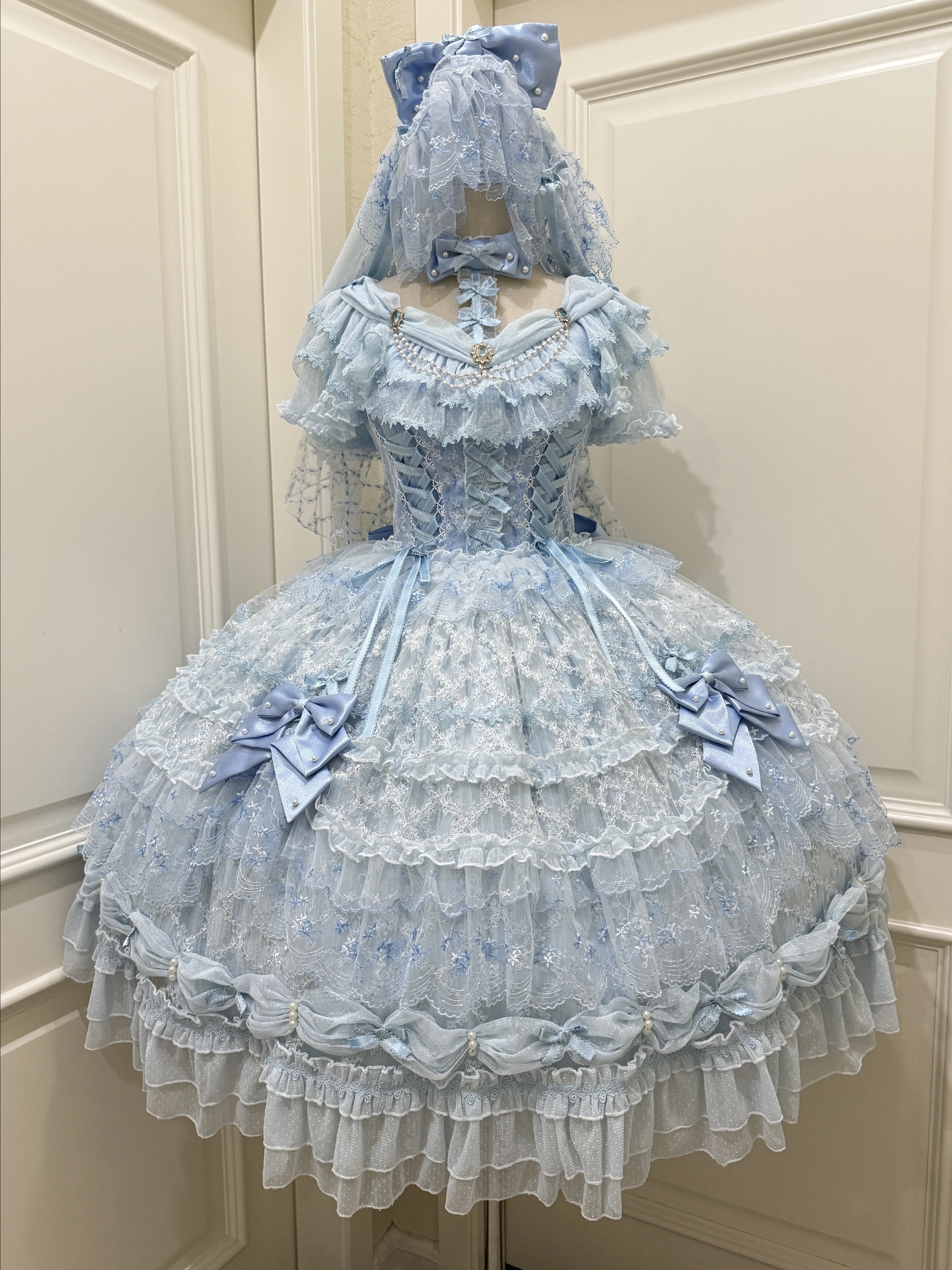 ( Pre Order ) Blue Wedding Dress by Fisherman Boss