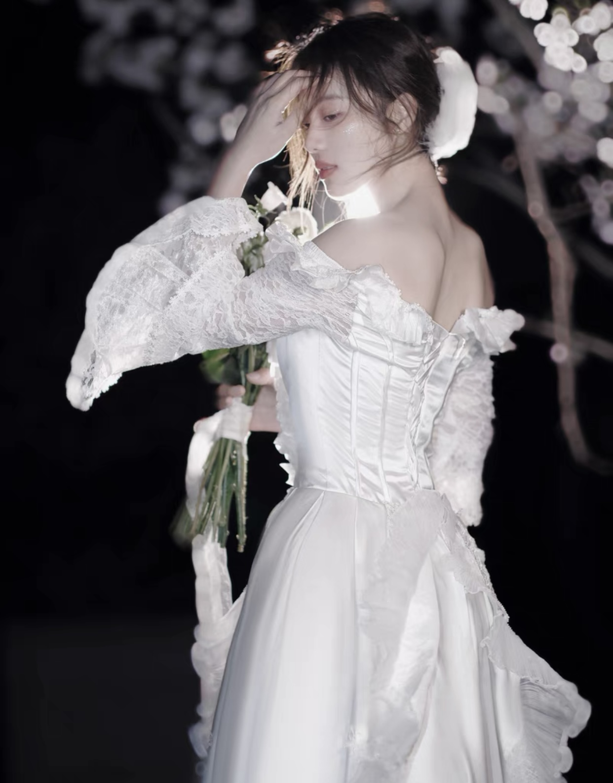 ( Stop selling ) Classic French lace embroidered dress X Qinghe