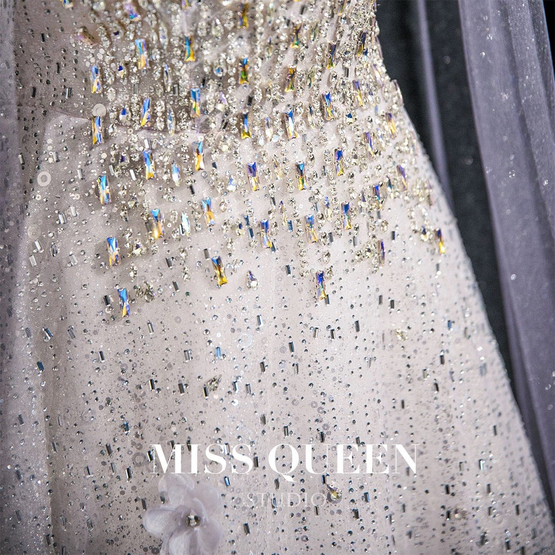 Evening dresses - Engagement dresses, wedding dresses - High-end luxury, unique style, cape dresses, dresses with sparkling stones MQ30