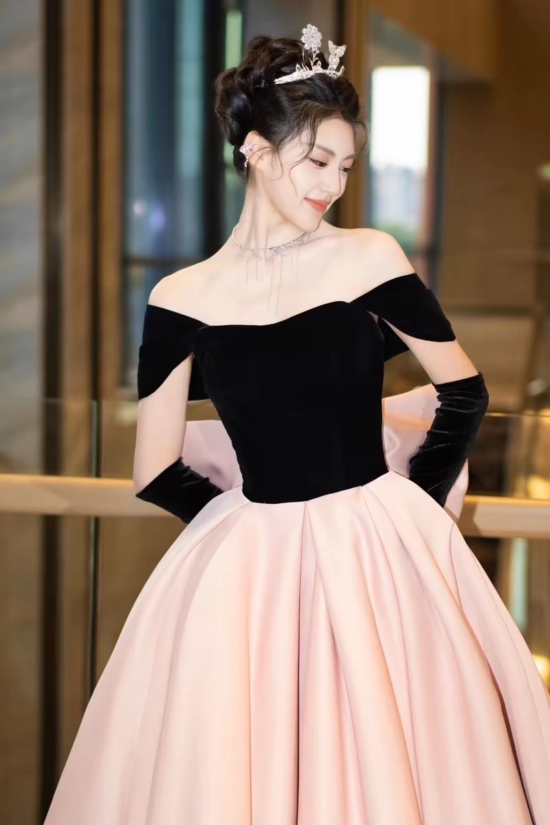 Black pink party dress BP20