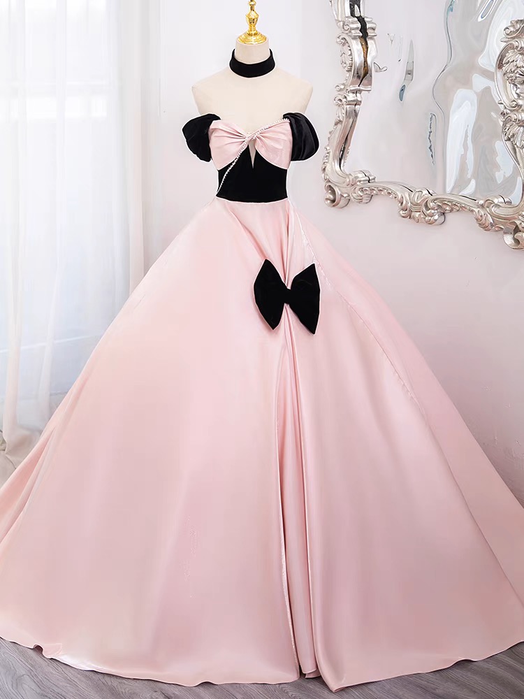 Black pink party dress BP40