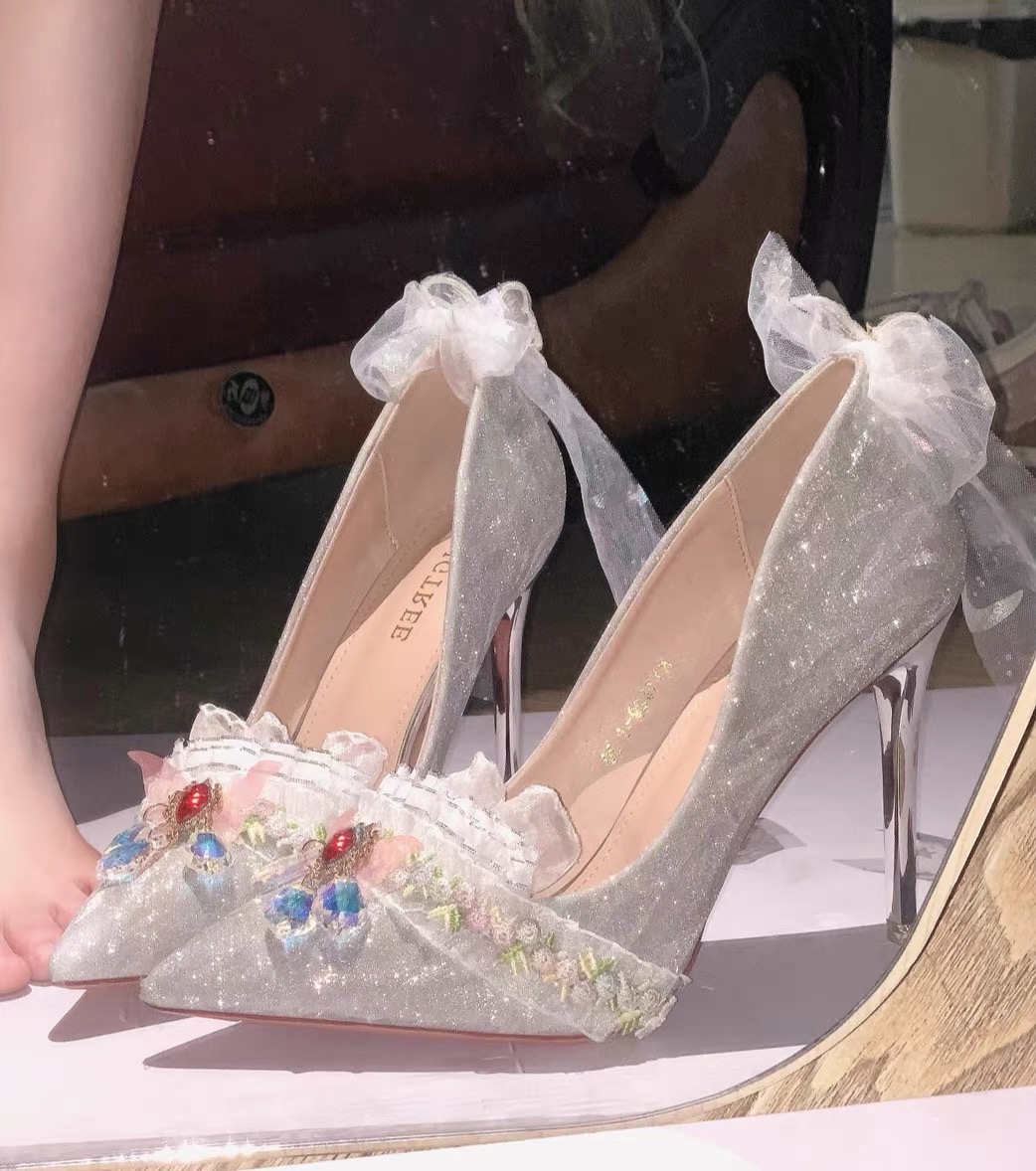 Crystal shoes with stones X Misty Forest