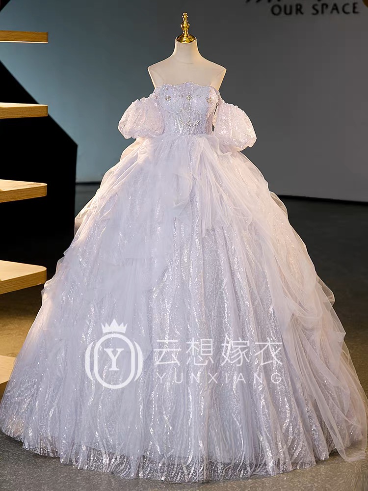 Gray evening gown, coming of age ceremony G40