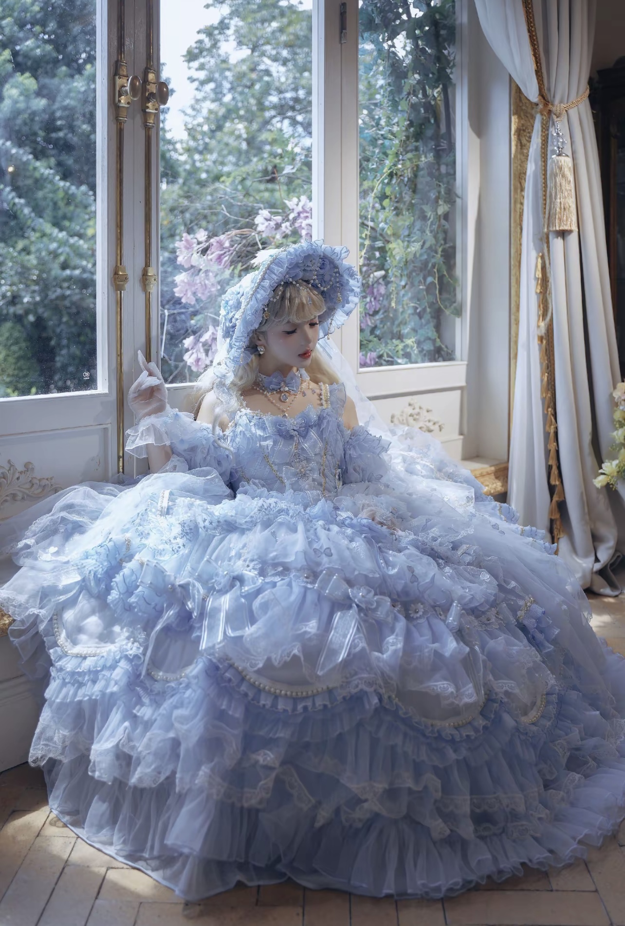 ( Pre Order ) The princess fled by Cat fairy lolita ( Blue Version )