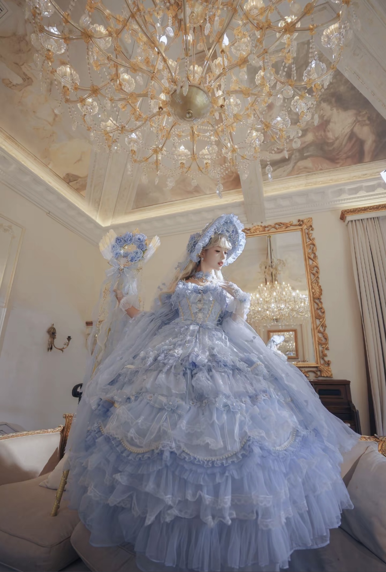 ( Pre Order ) The princess fled by Cat fairy lolita ( Blue Version )