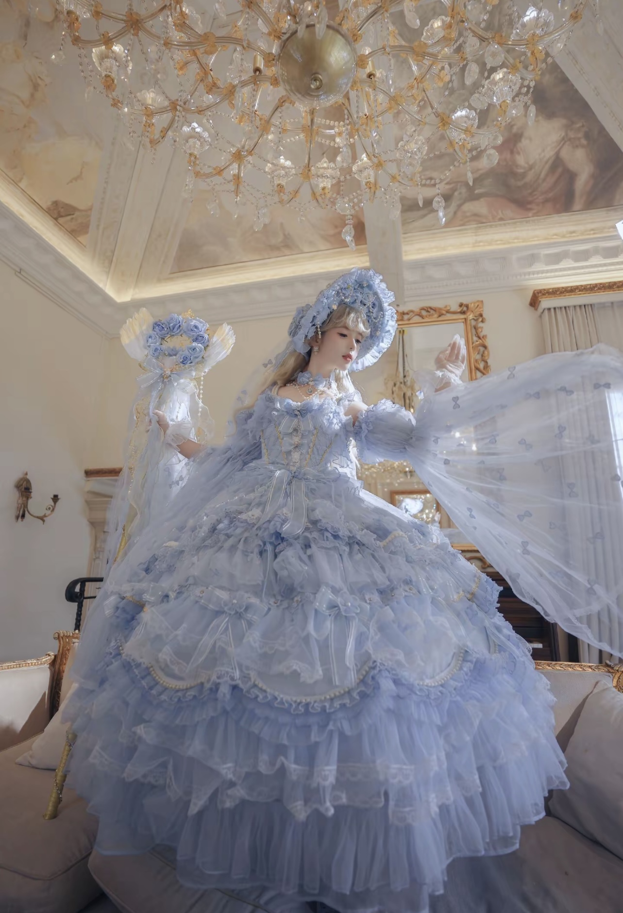 ( Pre Order ) The princess fled by Cat fairy lolita ( Blue Version )