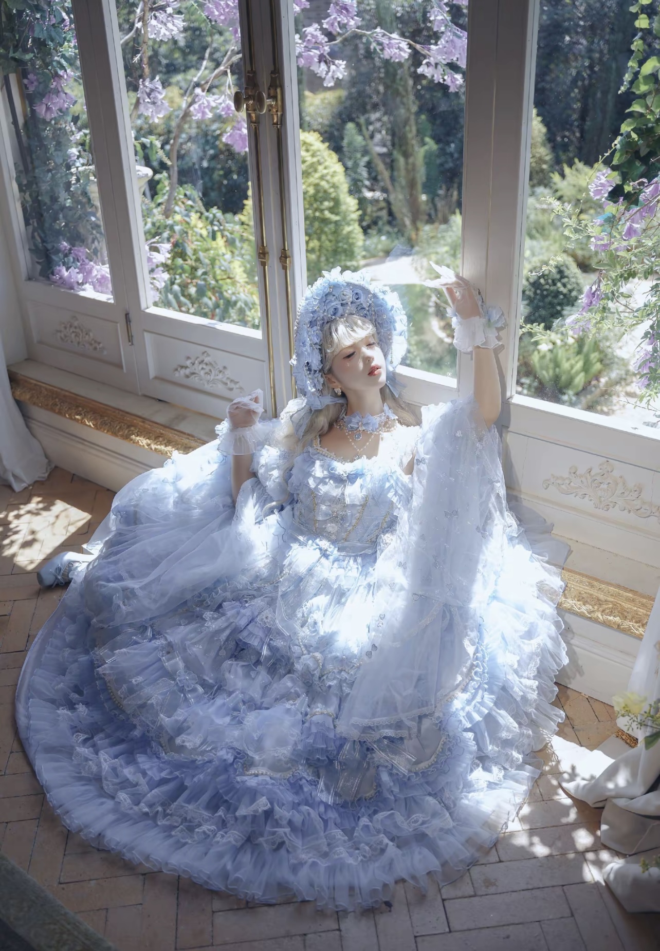 ( Pre Order ) The princess fled by Cat fairy lolita ( Blue Version )