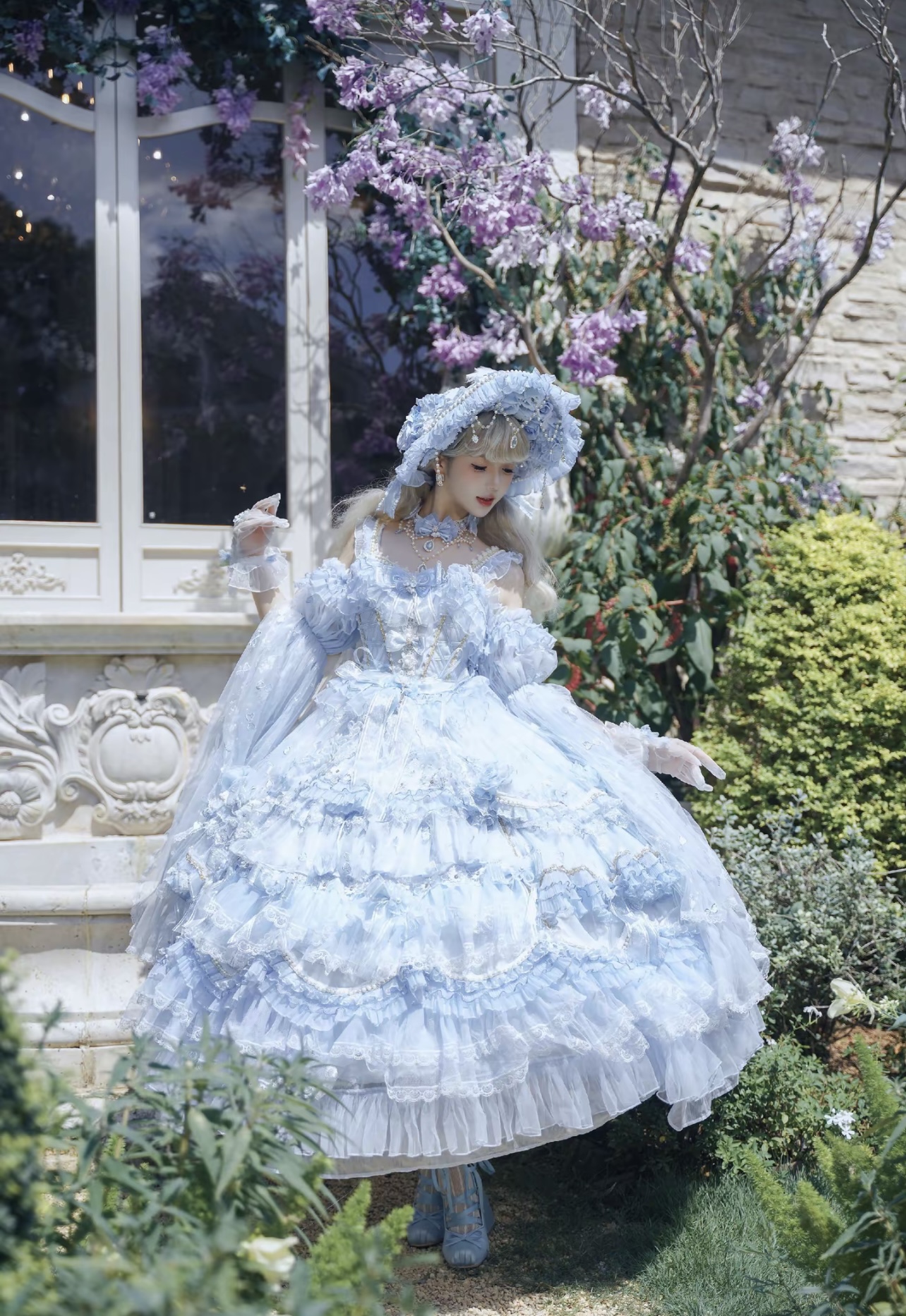 ( Pre Order ) The princess fled by Cat fairy lolita ( Blue Version )