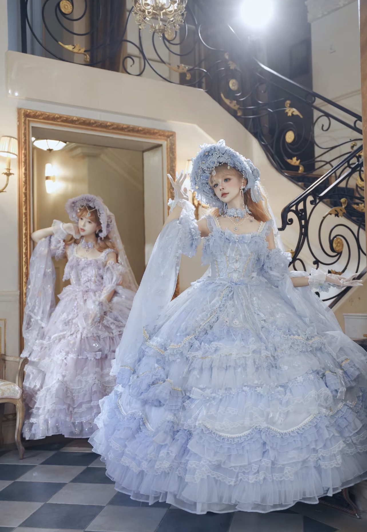 ( Pre Order ) The princess fled by Cat fairy lolita ( Blue Version )