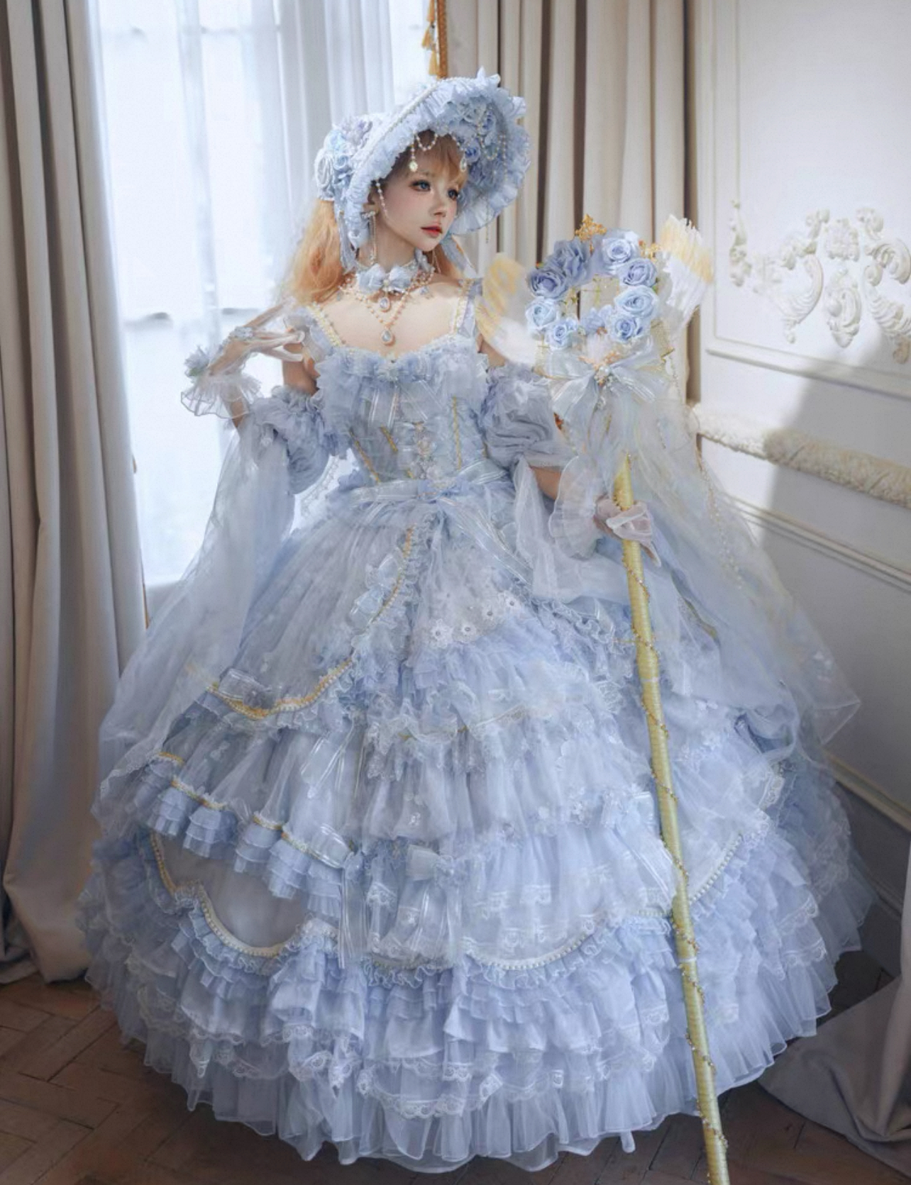 ( Pre Order ) The princess fled by Cat fairy lolita ( Blue Version )