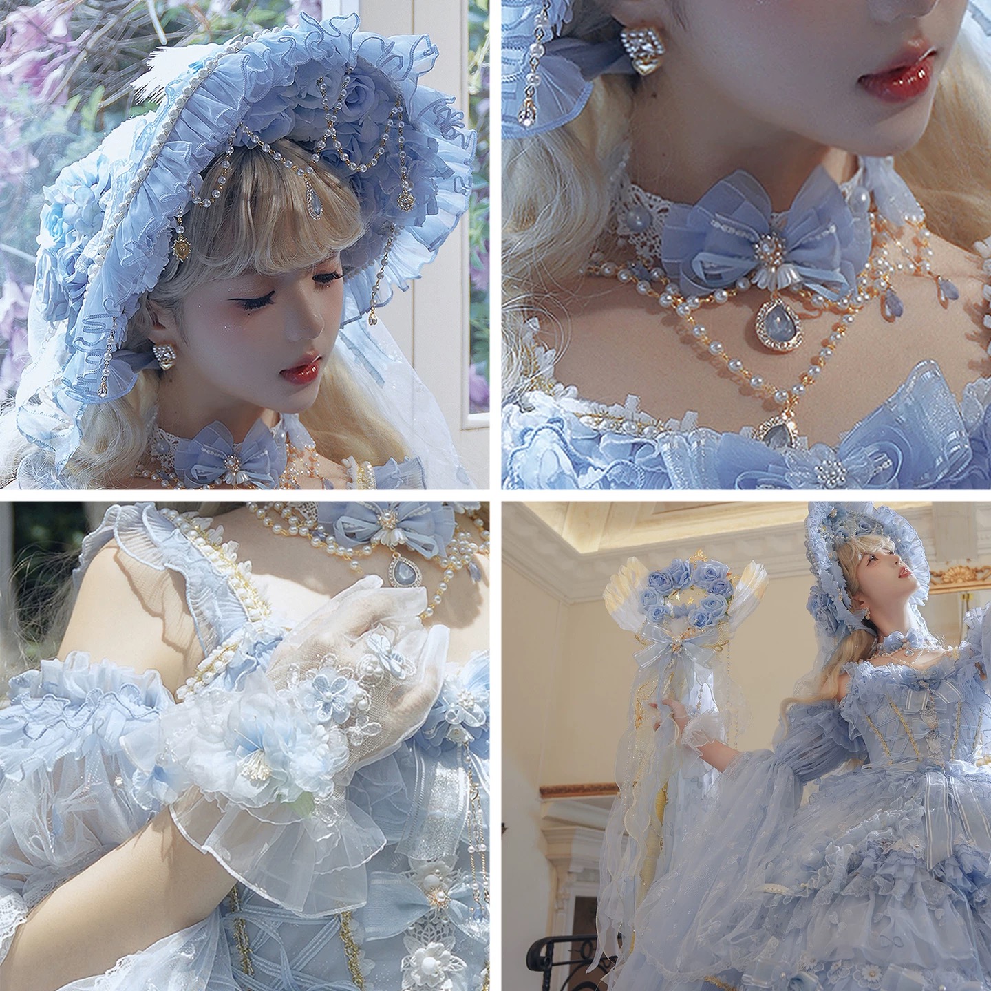( Pre Order ) The princess fled by Cat fairy lolita ( Blue Version )