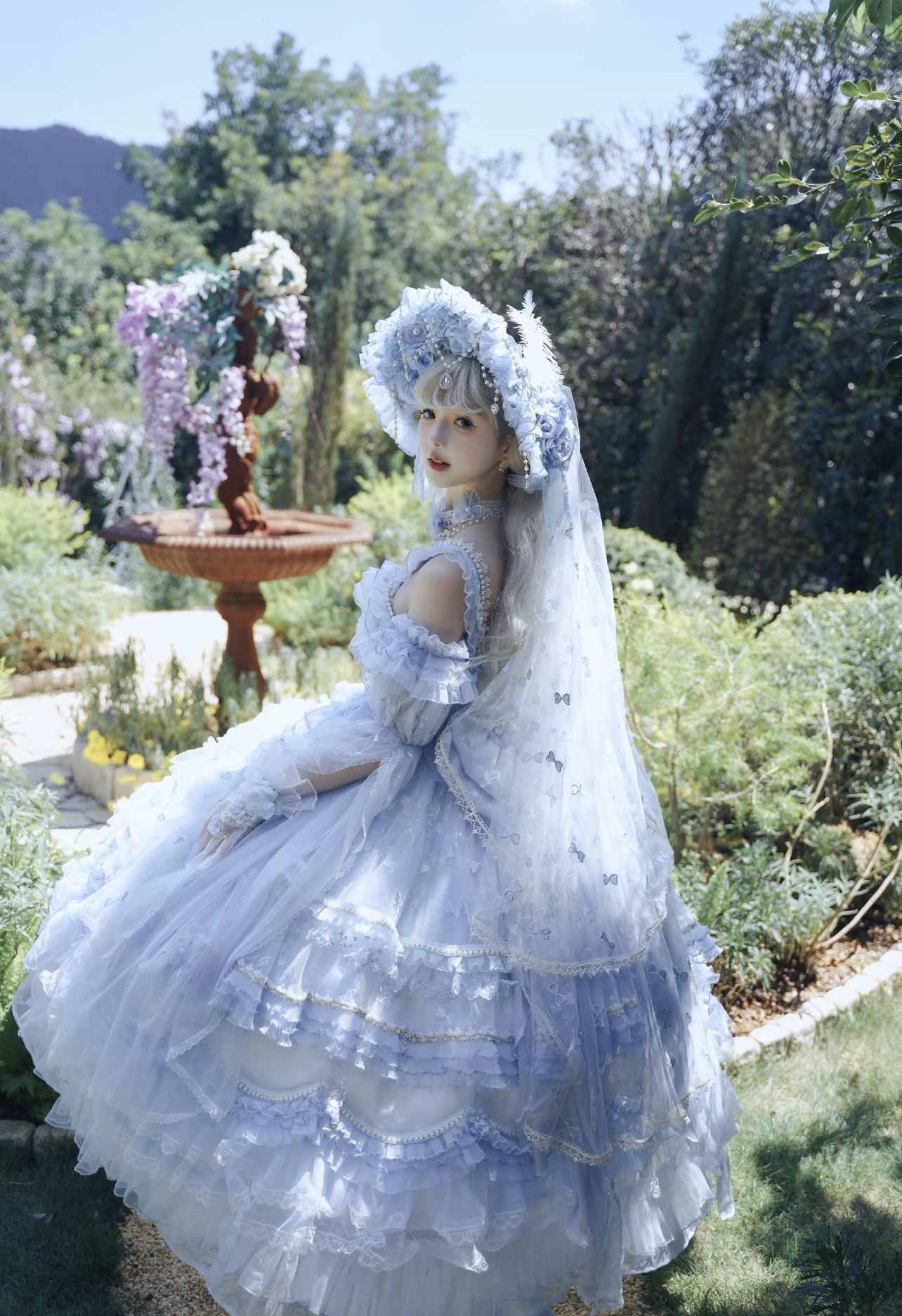 ( Pre Order ) The princess fled by Cat fairy lolita ( Blue Version )