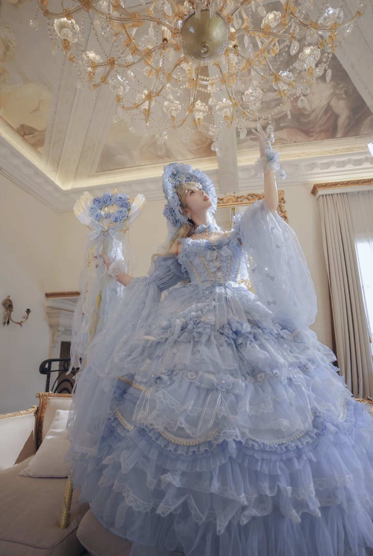 ( Pre Order ) The princess fled by Cat fairy lolita ( Blue Version )