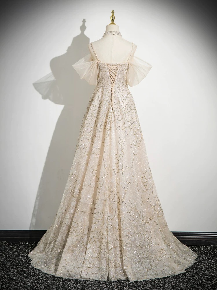 Sparkling white party dress W20