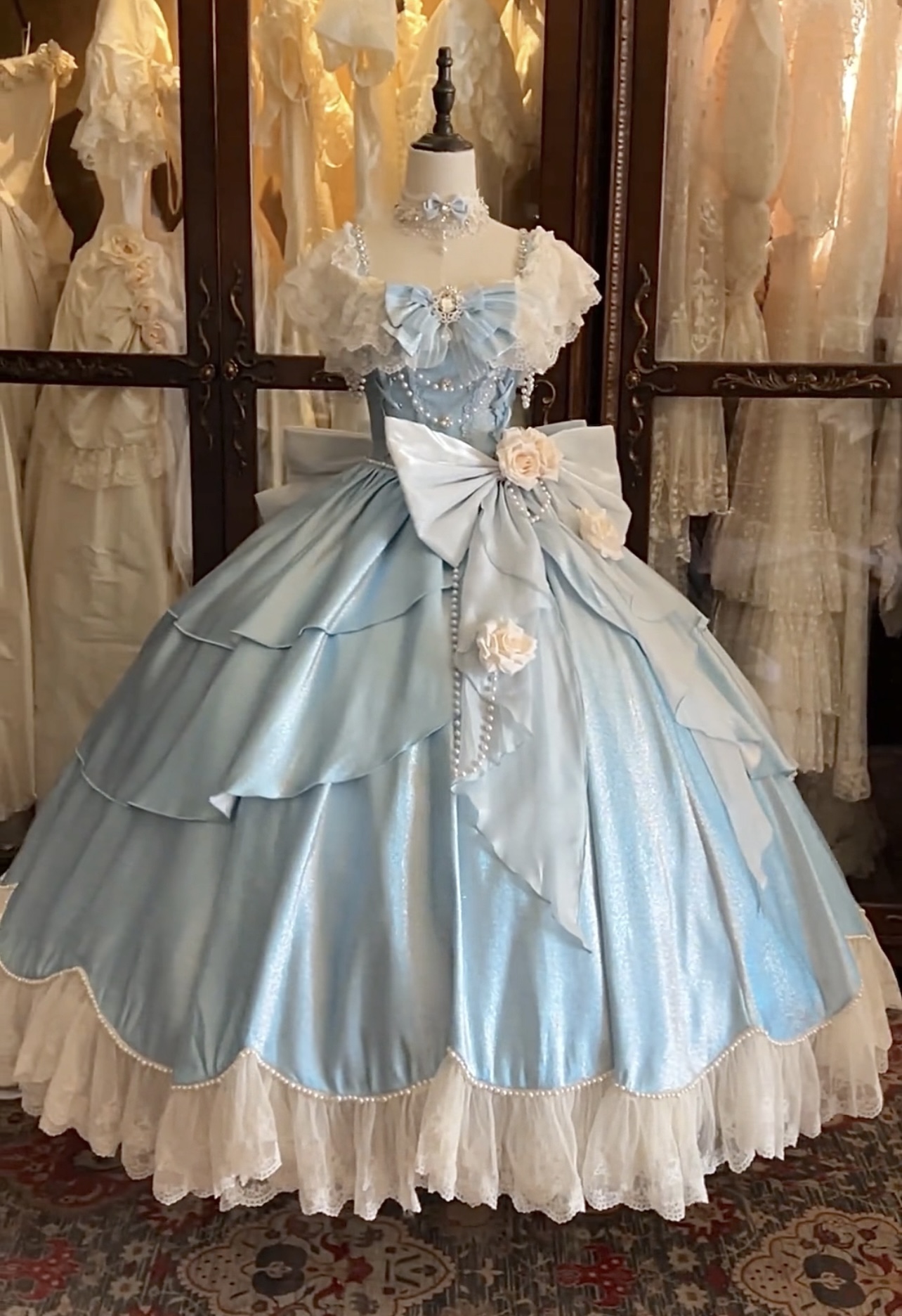 ( Stop Selling ) Rose Festival by Peach White Tea Original Lolita