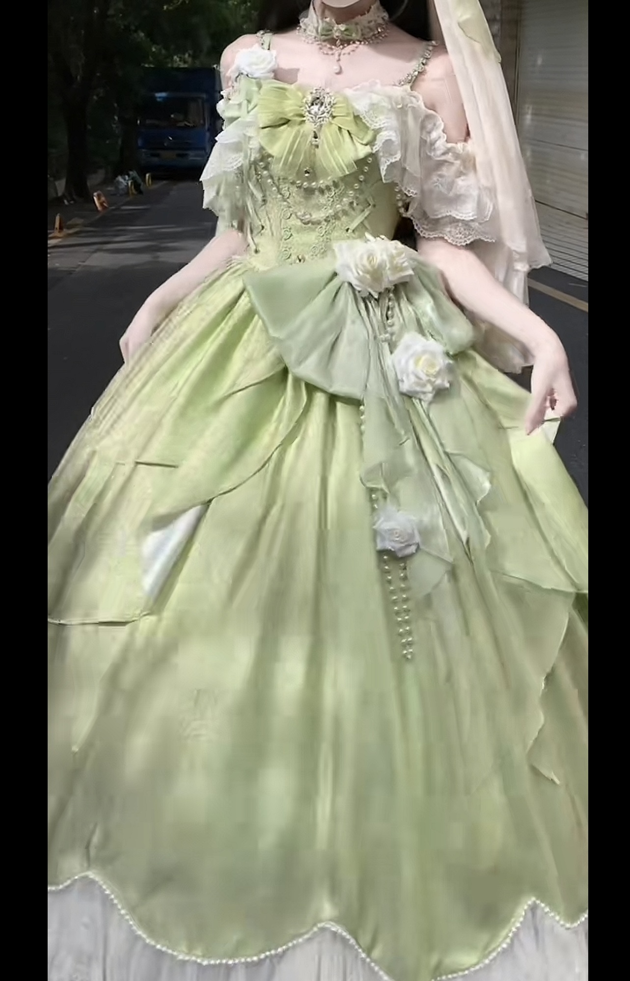 ( Stop Selling ) Rose Festival by Peach White Tea Original Lolita