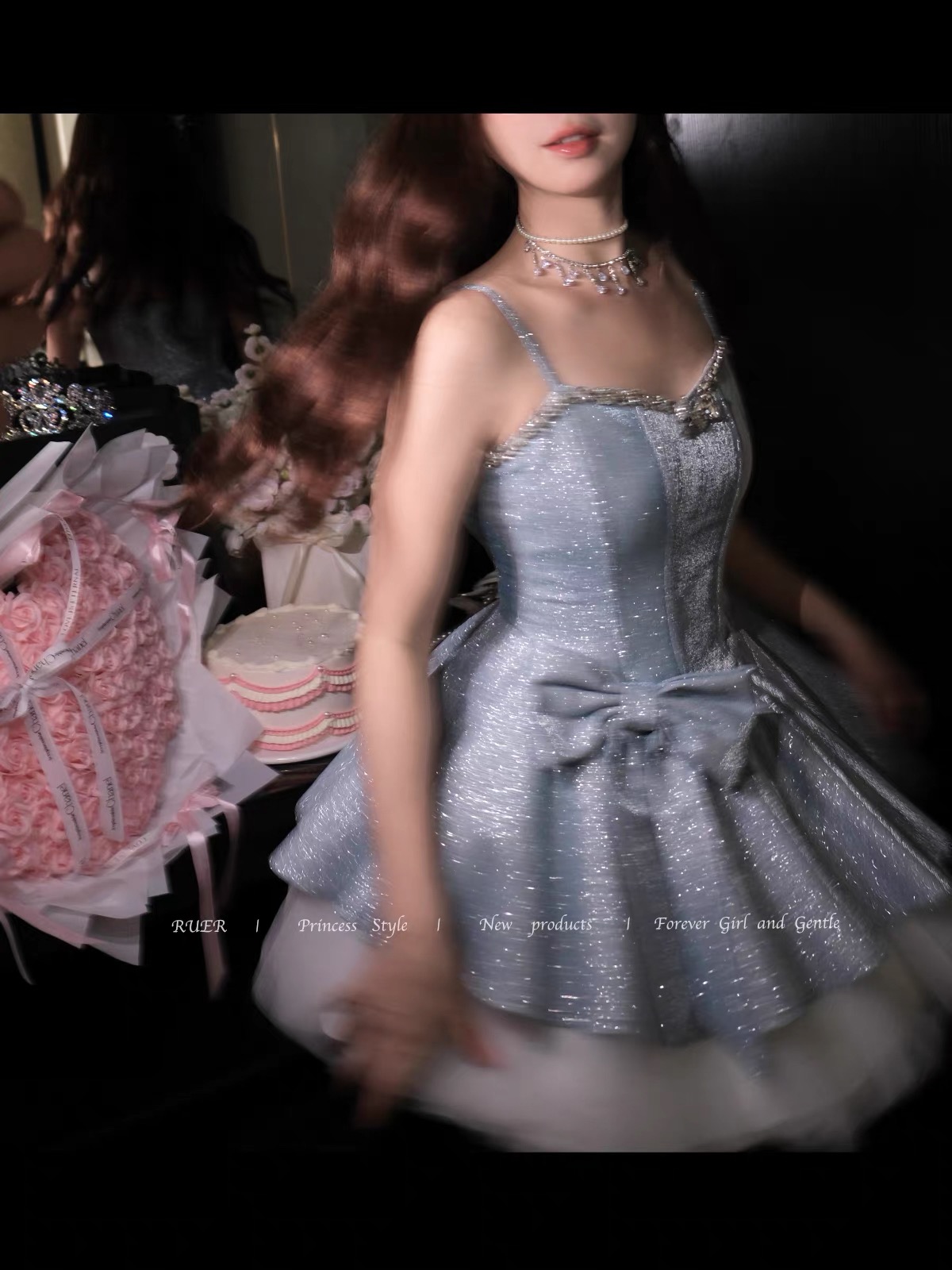 Gradient pink birthday dress ballet style princess dress by Ruer